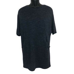Lou & Grey Signature Soft Short Sleeve Tunic with Pockets size Small Navy Blue